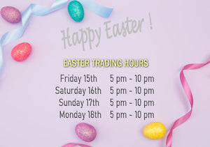 We are open all Easter weekend !